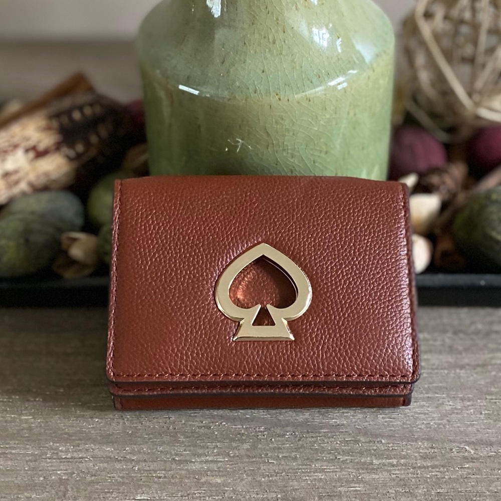 kate spade mini suzy trifold leather wallet